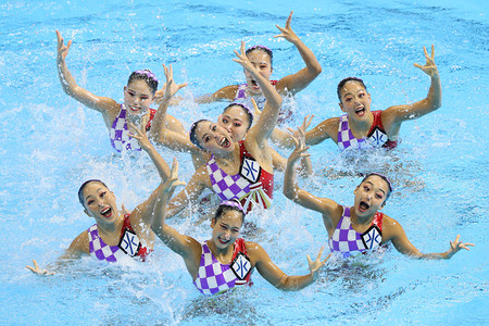 ◎チームＦＲで日本４位＝世界水泳